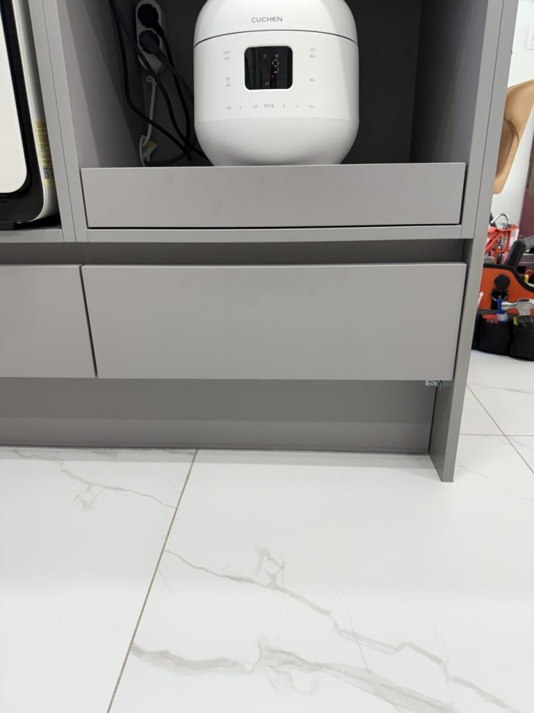 마포구 로봇청소기장 리폼 가구 하부 절단 시공